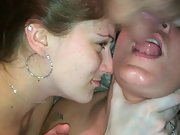Wife cumsawps her husbands load with her bbf